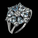 Каблучка. Натуральний топаз. Срібло 925., фото 3