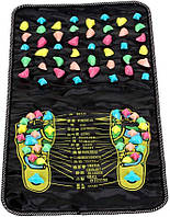 Масажний килимок для ніг з камінням 35х70 см Доріжка масажна для ніг та спини