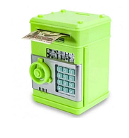 Скарбничка сейф дитячий банкомат із кодовим замком NUMBER BANK Зелений Іграшка