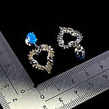 Сережки. Натуральний опал і сапфір. Срібло 925., фото 3