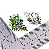 Сережки. Натуральний хром діопсид і аметист. Срібло 925., фото 2