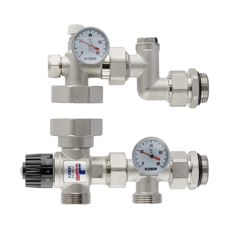 Змішувальний вузол Koer KR.2022 — 1" (з термостатичним змішувальним клапаном 20-43 °C) (KR5469), фото 1
