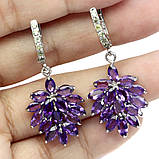 Сережки. Натуральний аметист і перидот. Срібло 925., фото 2