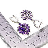 Сережки. Натуральний аметист і перидот. Срібло 925., фото 3