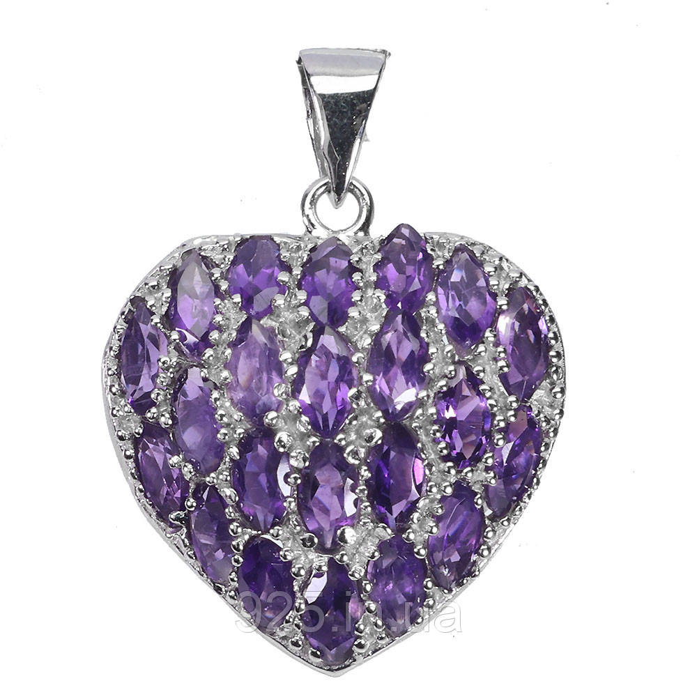 Підвіска. Натуральний аметист. Срібло 925., фото 1