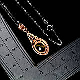 Підвіска. Натуральний цитрин, хром діопсид і турмалін. Срібло 925., фото 3