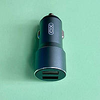 Автомобільний зарядний пристрій (АЗУ) XO-CC30 Dual USB 2.4А 12W металевий корпус