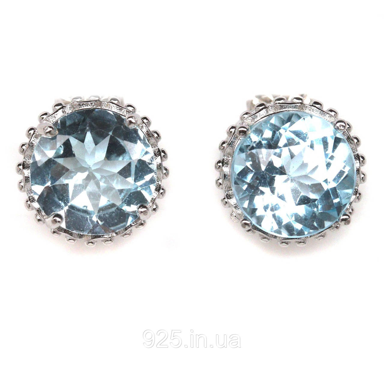Сережки. Натуральний топаз. Срібло 925., фото 1