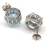 Сережки. Натуральний топаз. Срібло 925., фото 3