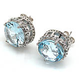 Сережки. Натуральний топаз. Срібло 925., фото 2