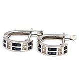 Сережки. Натуральний сапфір. Срібло 925., фото 2