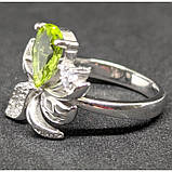 Каблучка. Натуральний перидот. Срібло 925., фото 3