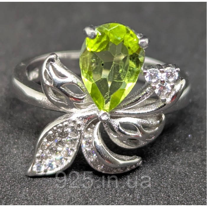 Каблучка. Натуральний перидот. Срібло 925., фото 1