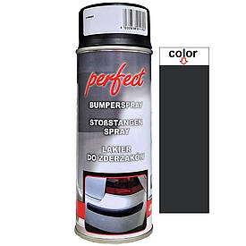 Фарба спрей для пластику чорна матова Perfect Black Bumper Spray Paint 400мл