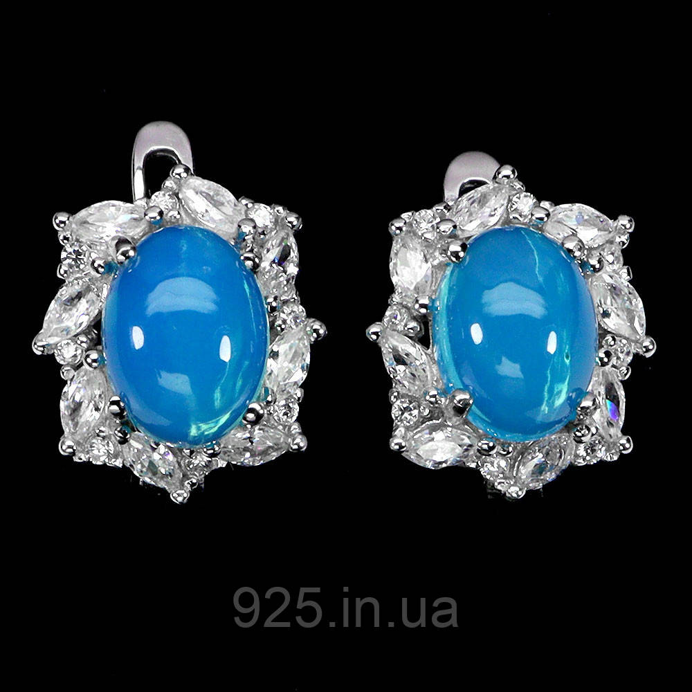 Сережки. Натуральний опал. Срібло 925., фото 1