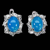 Сережки. Натуральний опал. Срібло 925.