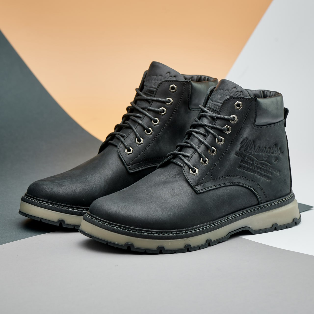 Зимові чоловічі шкіряні черевики, кросівки чорні утеплені з натуральної шкіри на хутрі на зиму для чоловіків, розмір 40-45, фото 1