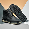 Зимові чоловічі шкіряні черевики, кросівки чорні утеплені з натуральної шкіри на хутрі на зиму для чоловіків, розмір 40-45, фото 4