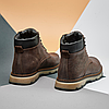 Зимові чоловічі шкіряні черевики, кросівки коричневі утеплені з натуральної шкіри на хутрі на зиму для чоловіків, розмір 40-45, фото 6