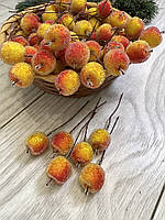 Декоративне яблучко в цукрі для декору. Цукрове яблуко для композицій ( 1,5 см ), фото 4