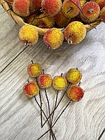 Декоративне яблучко в цукрі для декору. Цукрове яблуко для композицій ( 1,5 см ), фото 10