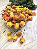 Декоративне яблучко в цукрі для декору. Цукрове яблуко для композицій ( 1,5 см ), фото 2