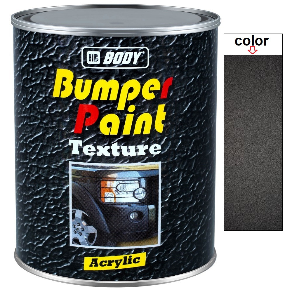 Структурна фарба для пластику чорна матова Body 412 1K Texture Black Bumper Paint 1л