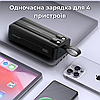Потужний Повербанк 30000 mAh зі Швидкою Зарядкою 22.5W Powerbank Портативний акумулятор QC 3.0 XO PD20W, фото 6