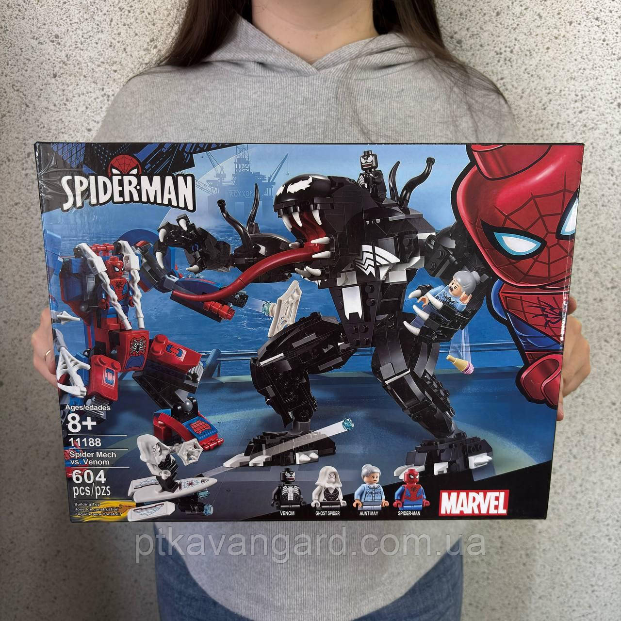 Конструктор людини павук проти венома спайдермен 604 деталі Super Heroes 11188, фото 1