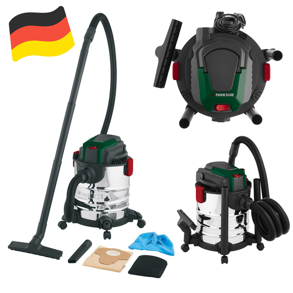Пилосос для сухого та вологого прибирання PARKSIDE PWD 20 C3 (1300 Вт, 19,8 л, Німеччина), фото 1