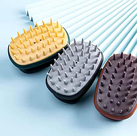 Масажер для миття голови (зелений з жовтим)