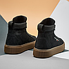 Зимові чоловічі шкіряні черевики, кросівки чорні утеплені з натуральної шкіри на хутрі на зиму для чоловіків, розмір 40-45, фото 6