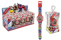 Годинник дитячий зі світлом, електронний дисплей KH75/004L на батарейці таблетка, Transformers., фото 2