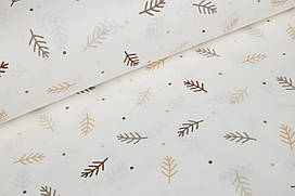 Ранфорс Гілочки, крапки коричневі, ширина 240 см