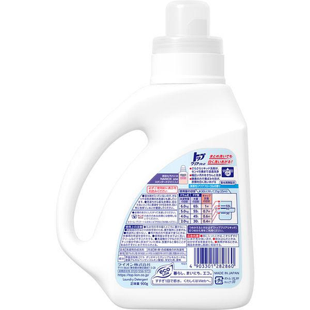 Рідкий засіб для прання білизни Lion Top Liquid Clear сила ферментів 900 мл (282860), фото 2