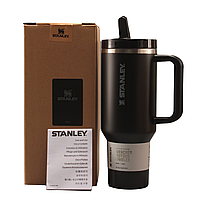 Термос термочашка Stanley Quencher ProTour Flip Straw Tumbler з нержавіючої сталі Black 2.0 1,18 л KT6007870 solve