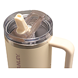 Термос термочашка Stanley Quencher ProTour Flip Straw Tumbler з нержавіючої сталі Cream 1,18 л KT6007874 solve, фото 2