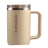 Термос термочашка Stanley Quencher ProTour Flip Straw Tumbler з нержавіючої сталі Cream 1,18 л KT6007874 solve, фото 3