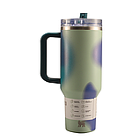 Термос термочашка Stanley Quencher ProTour Flip Straw Tumbler з нержавіючої сталі Coastal Teal Motion 1,18 л KT6007877 solve, фото 4