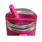 Термос термочашка Stanley Quencher ProTour Flip Straw Tumbler з нержавіючої сталі Crimson 1,18 л KT6007887 solve, фото 2