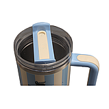Термос термочашка Stanley Quencher ProTour Flip Straw Tumbler з нержавіючої сталі Blue Cabana Gloss 1,18 л KT6007890 solve, фото 2