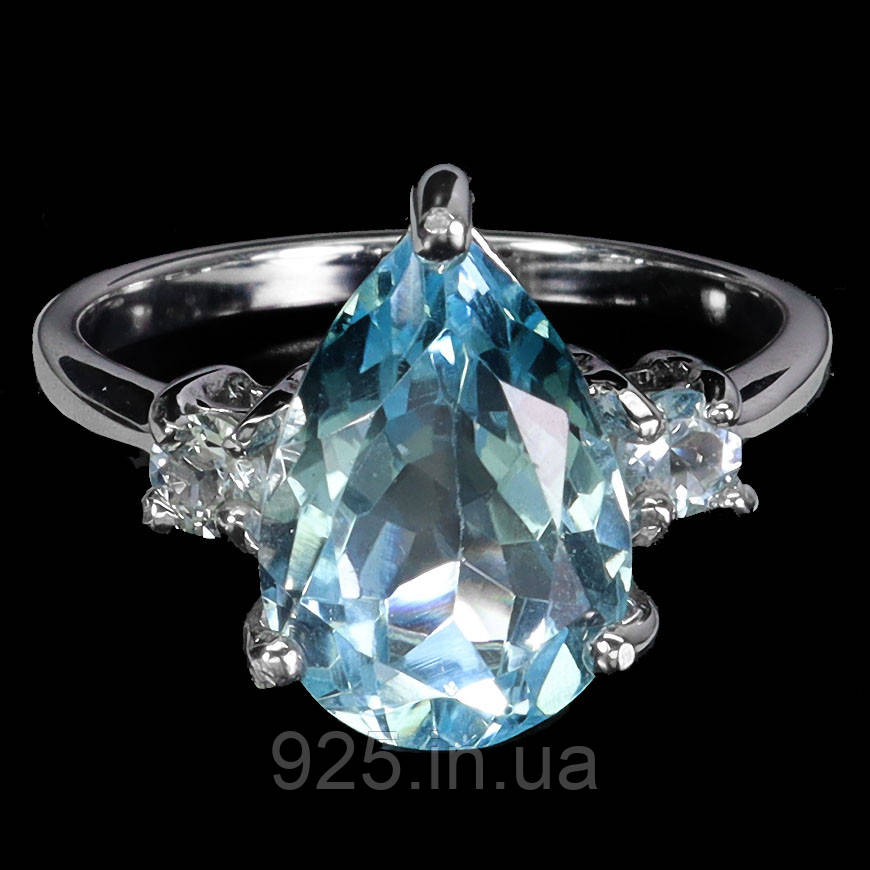 Каблучка. Натуральний топаз. Срібло 925., фото 1