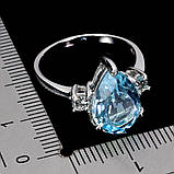 Каблучка. Натуральний топаз. Срібло 925., фото 3