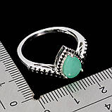 Каблучка. Натуральний смарагд і шпінель. Срібло 925., фото 3