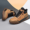 Зимові чоловічі шкіряні черевики, кросівки руді утеплені з натуральної шкіри на хутрі на зиму для чоловіків, розмір 40-45, фото 3