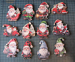 Дерев'яна підвіска. Санта Клаус, від 38х62 мм