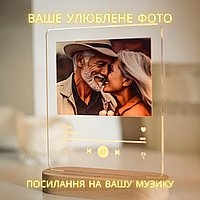Нічник з улюбленим фото та посиланням на улюблену музику 13x16