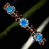 Браслет. Натуральний опал, цитрин і танзаніт. Срібло 925., фото 2