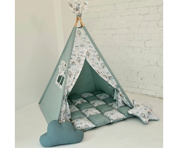 Вігвам "Повітряна подорож" об'ємний+ система атискладання KatyPuf, фото 1