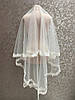 Фата з мереживом шантильї  № 2507 (1,5*2 м) подовжена молочна, фото 5